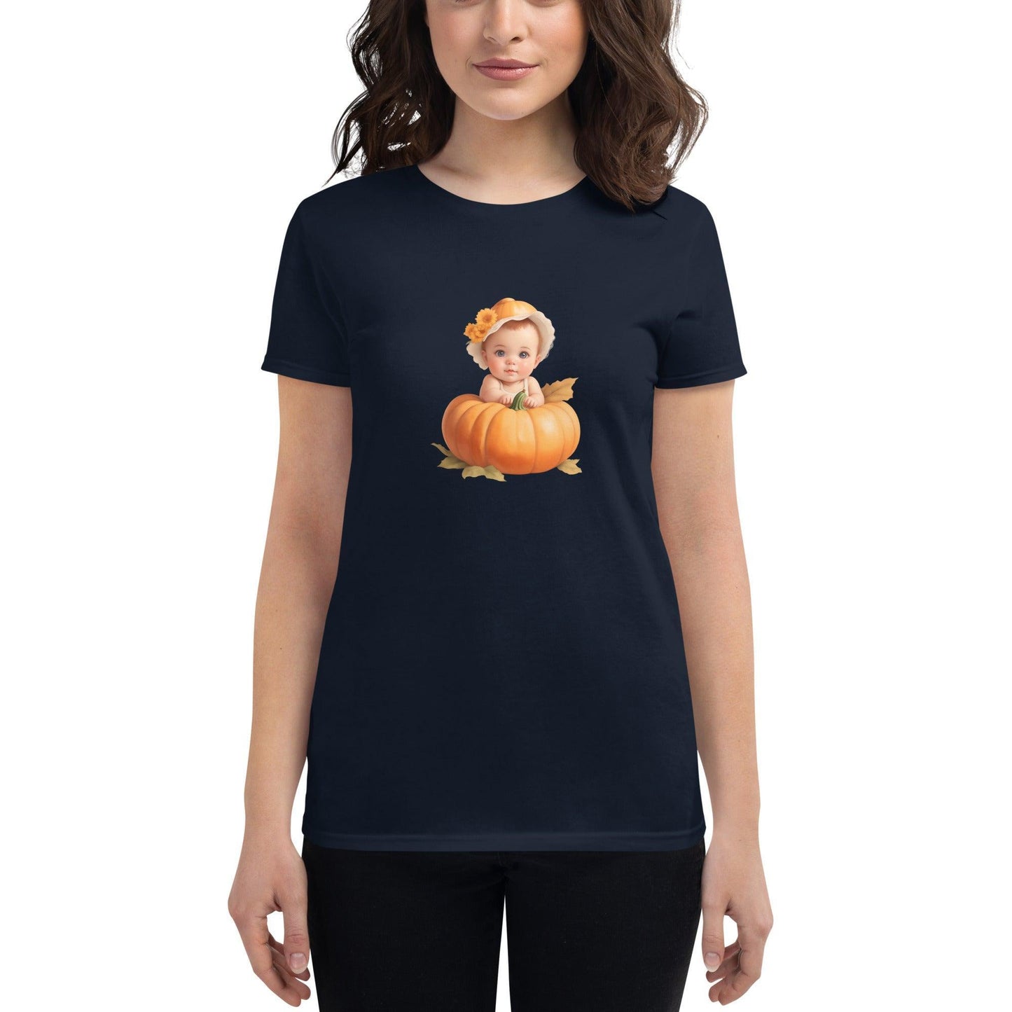 Little Pumpkin Baby: Red Head Baby in Pumpkin T-Shirt - Whippie's