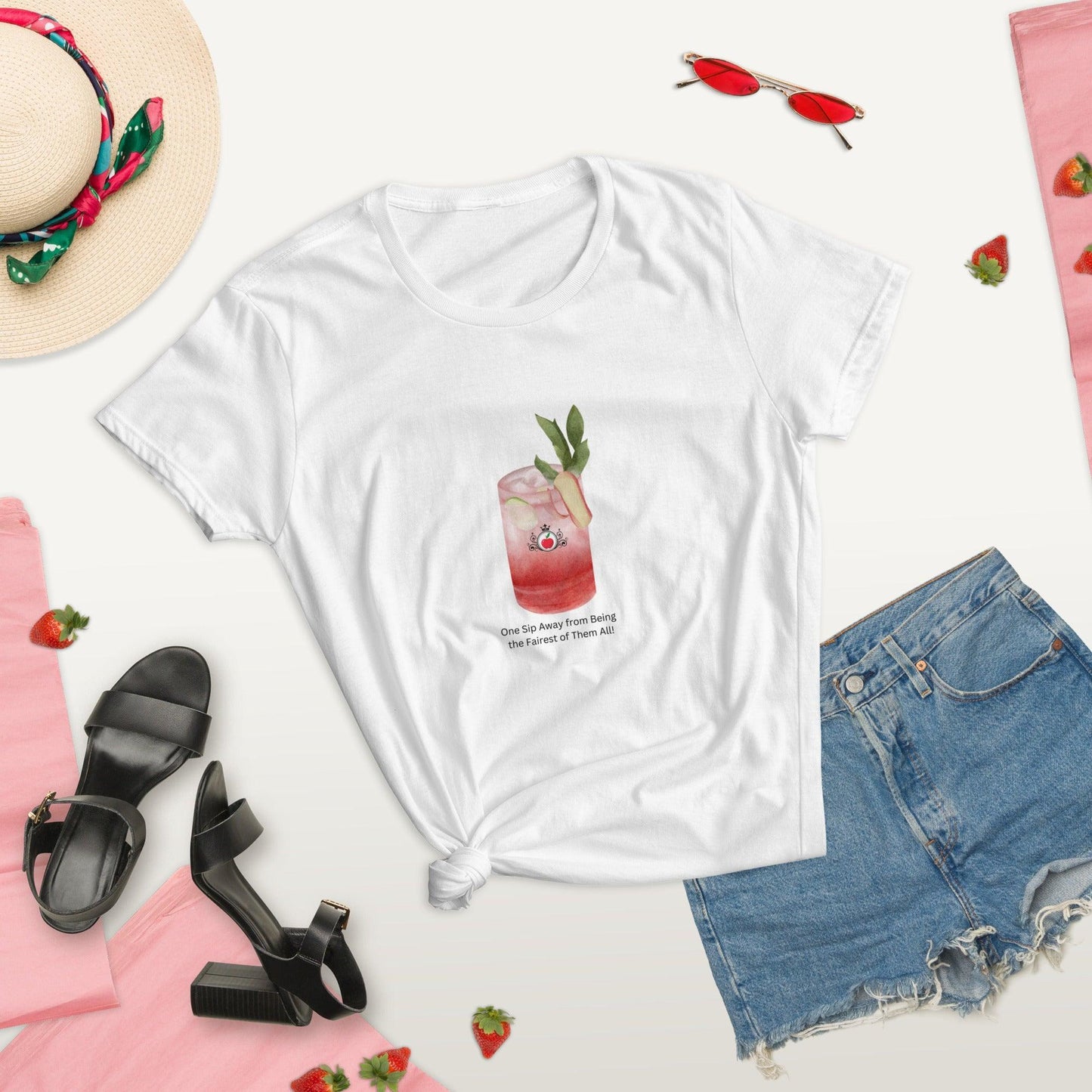 One Sip from Being the Fairest of Them All! Women's short sleeve t-shirt - Whippie's