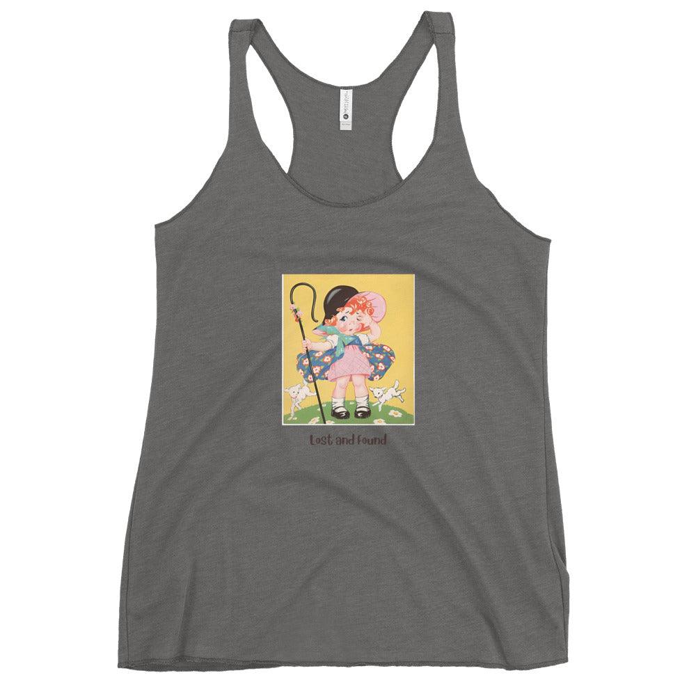 Nursery Rhyme - Little Bo Peep "Lost and Found" - Women's Racerback Tank - Whippie's