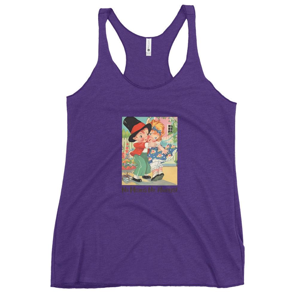 Nursery Rhyme - Georgie Porgie "No Means No, Always" - Women's Racerback Tank - Whippie's