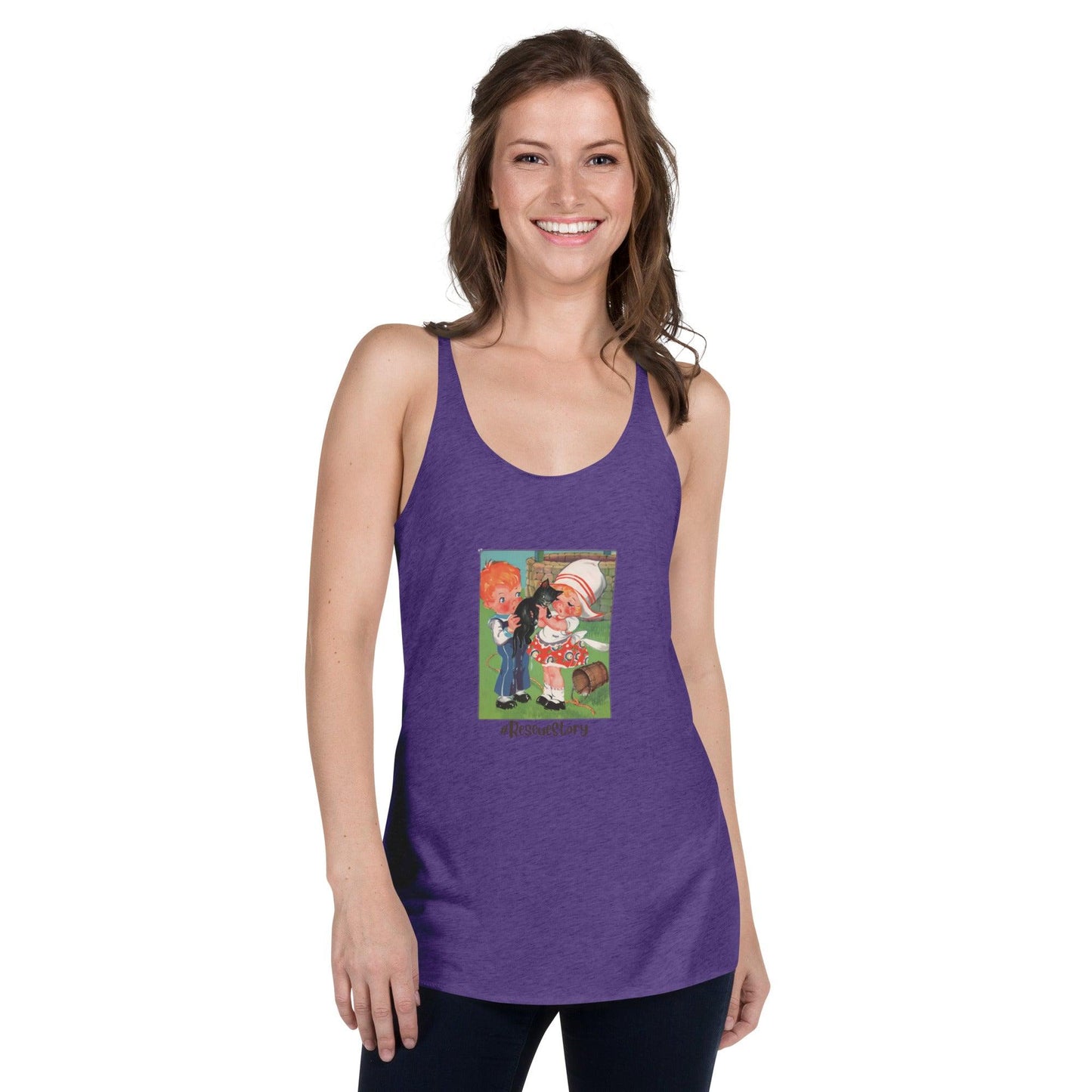 Nursery Rhyme - Ding Dong Bell "#RescueStory" - Women's Racerback Tank - Whippie's