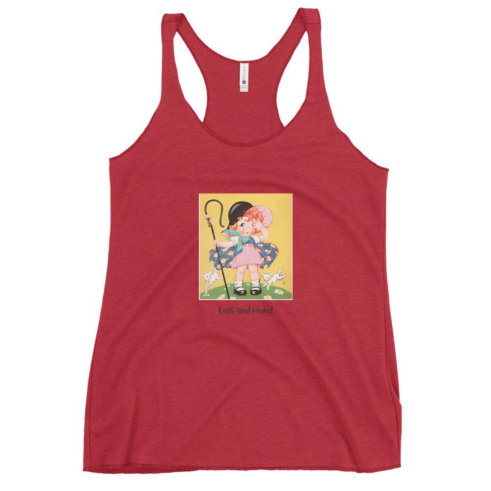 Nursery Rhyme - Little Bo Peep "Lost and Found" - Women's Racerback Tank - Whippie's