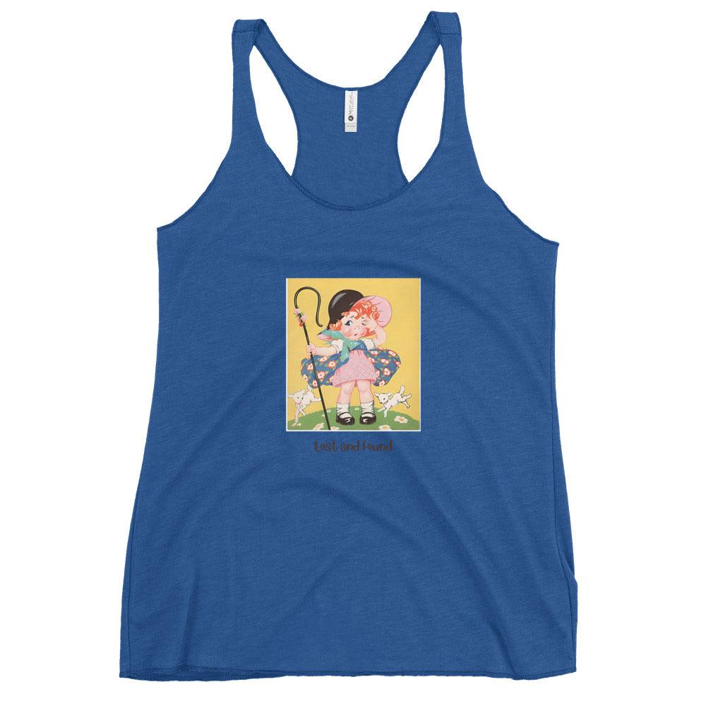 Nursery Rhyme - Little Bo Peep "Lost and Found" - Women's Racerback Tank - Whippie's