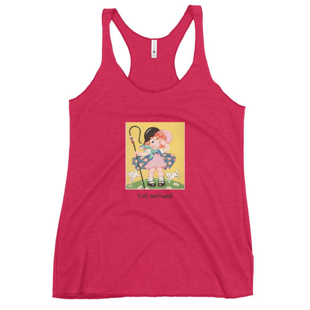Nursery Rhyme - Little Bo Peep "Lost and Found" - Women's Racerback Tank - Whippie's