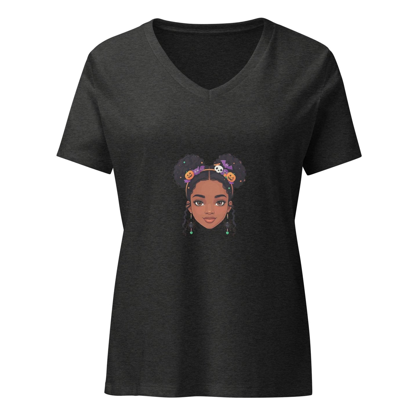 Vintage Boo-tique: Halloween Cutie - Girl V-Neck Tee - Whippie's
