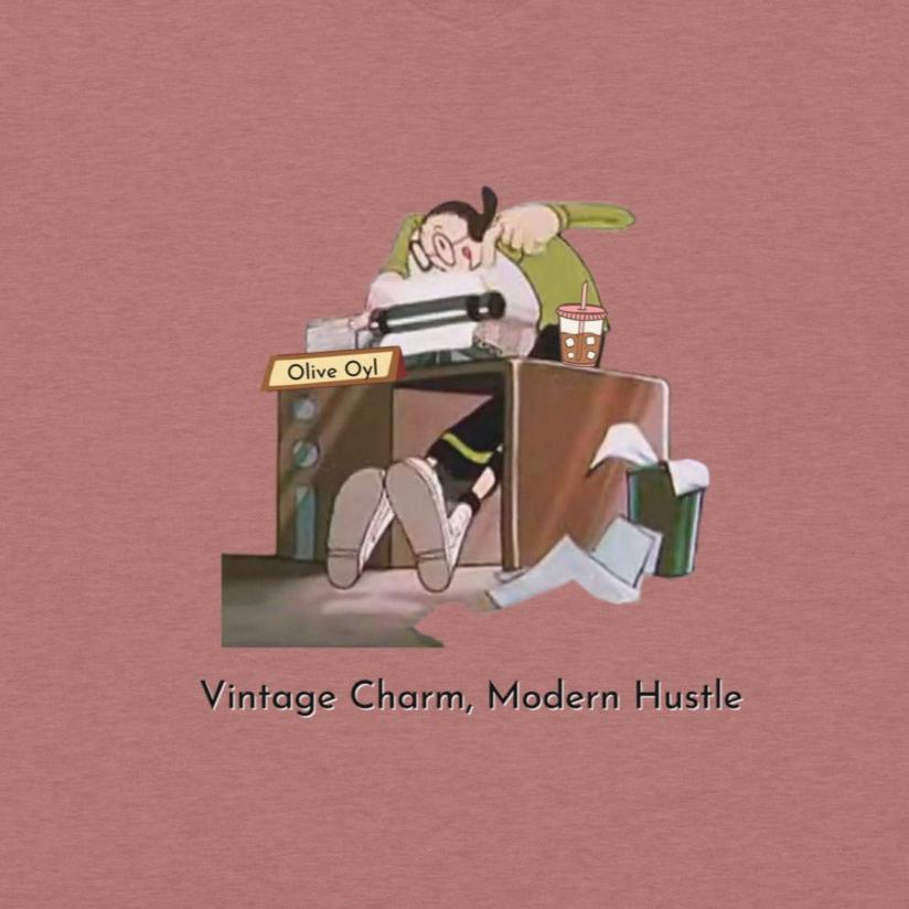 Popeye - Olive Oyl Modern Hustle - Women’s Relaxed V-neck T-shirt - Whippie's