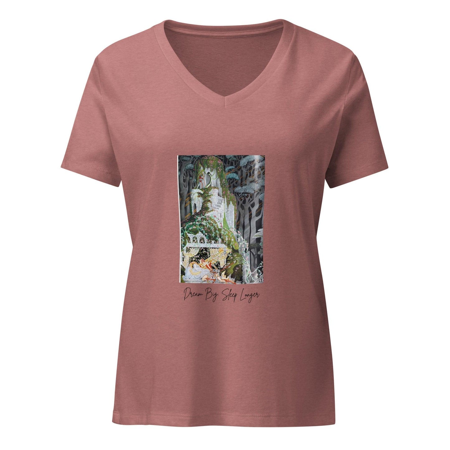 Sleeping Beauty - Dream Big, Sleep Longer - Women’s V-neck T-shirt - Whippie's