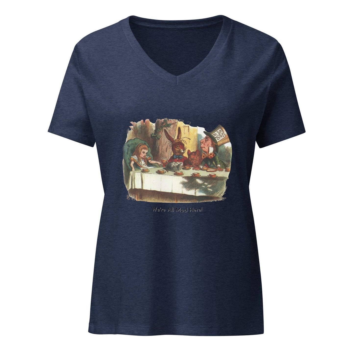 Alice in Wonderland - Mad Tea Party - Women’s V-neck T-shirt - Whippie's
