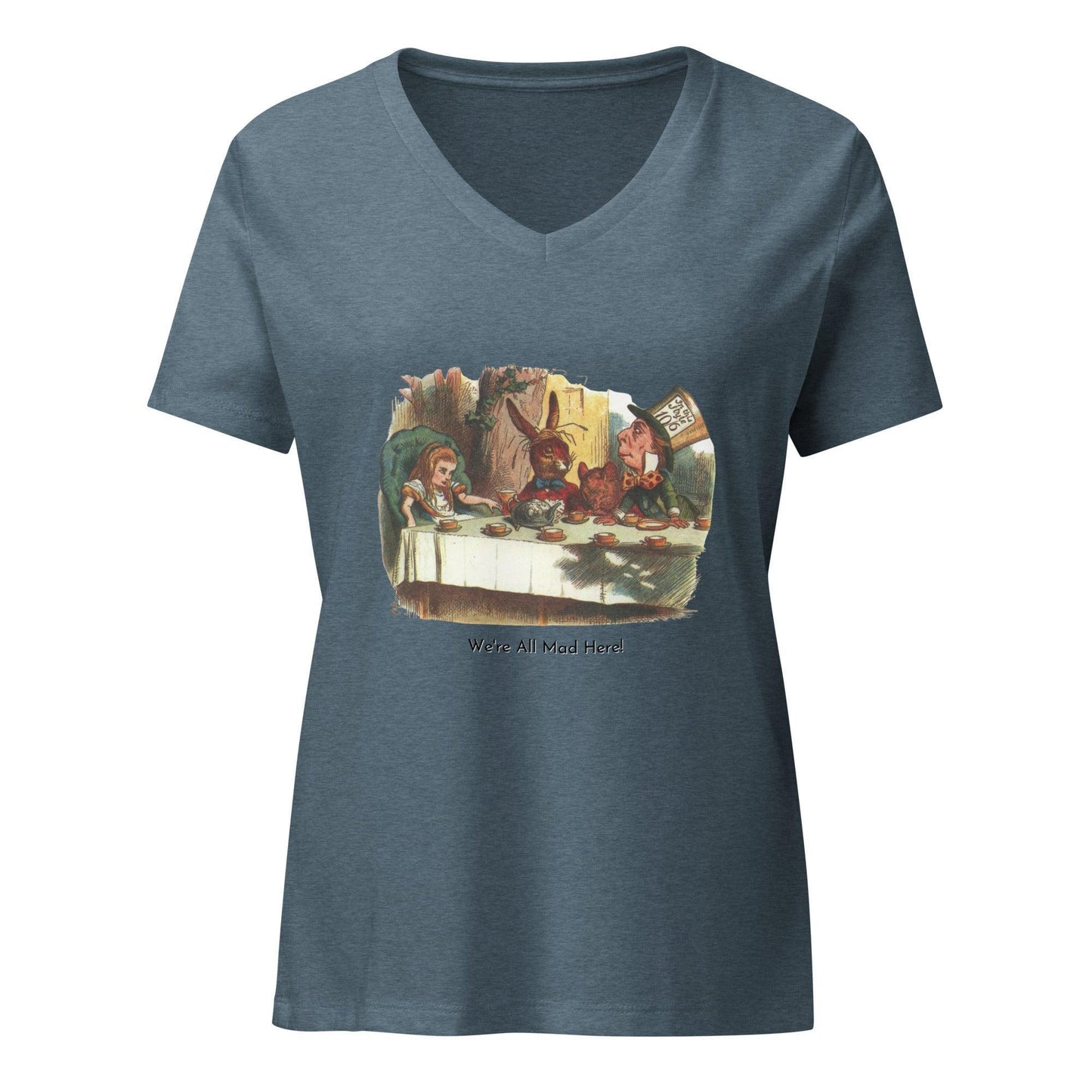 Alice in Wonderland - Mad Tea Party - Women’s V-neck T-shirt - Whippie's
