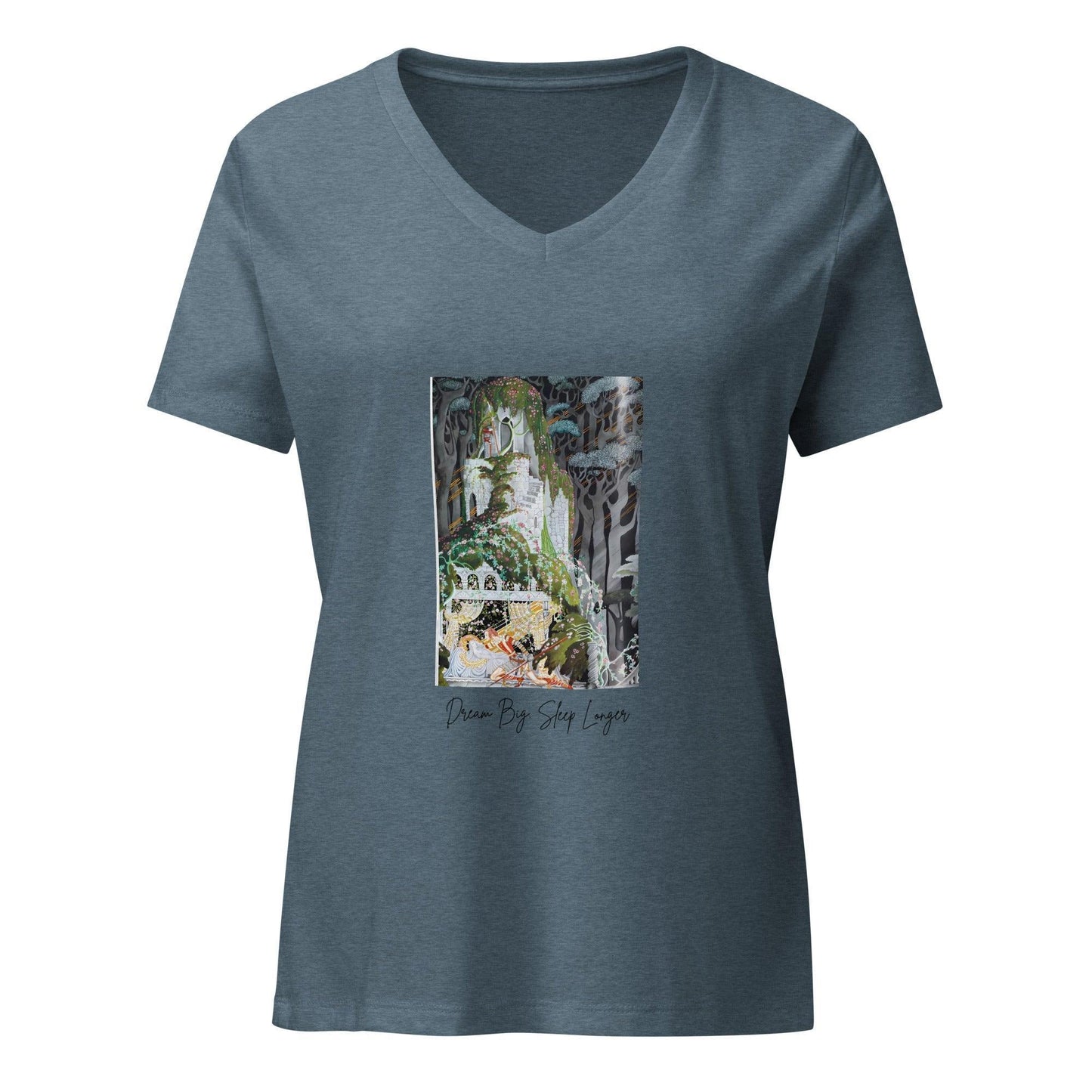 Sleeping Beauty - Dream Big, Sleep Longer - Women’s V-neck T-shirt - Whippie's