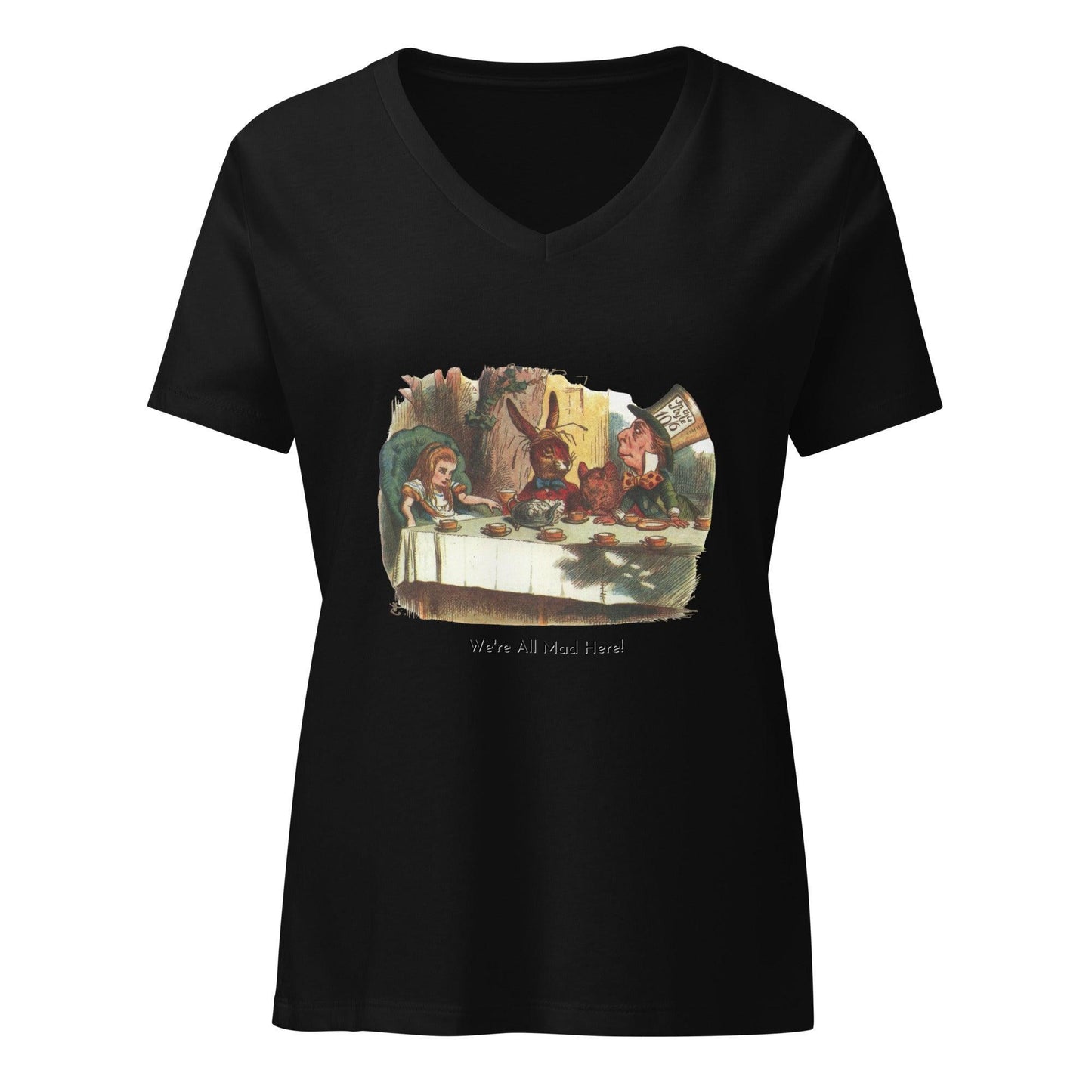 Alice in Wonderland - Mad Tea Party - Women’s V-neck T-shirt - Whippie's