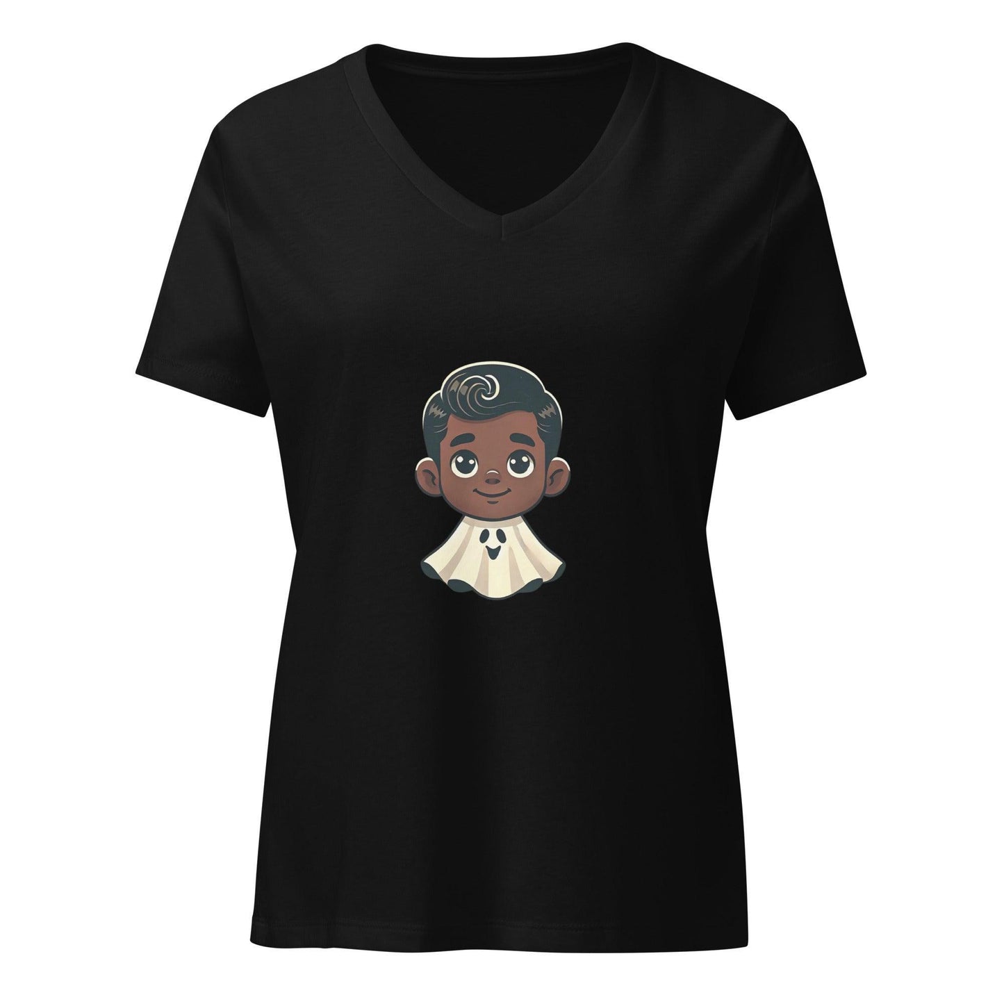 Vintage Boo-tique: Boo Crew - Boy Ghost V-Neck Tee - Whippie's