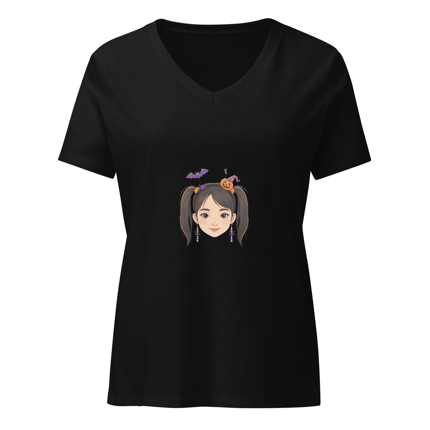 Vintage Boo-tique: Spooky Sweet - Girl V-Neck Tee - Whippie's