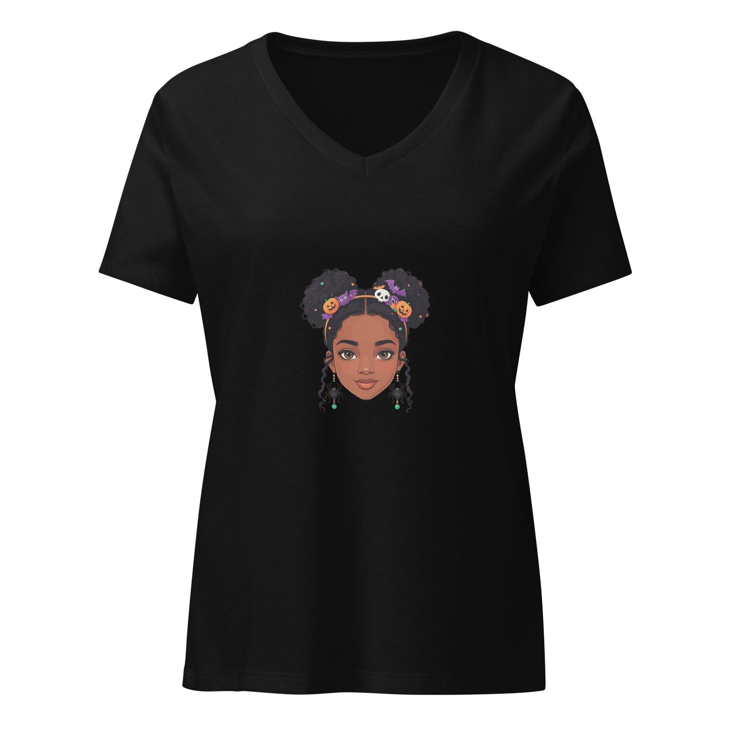 Vintage Boo-tique: Halloween Cutie - Girl V-Neck Tee - Whippie's