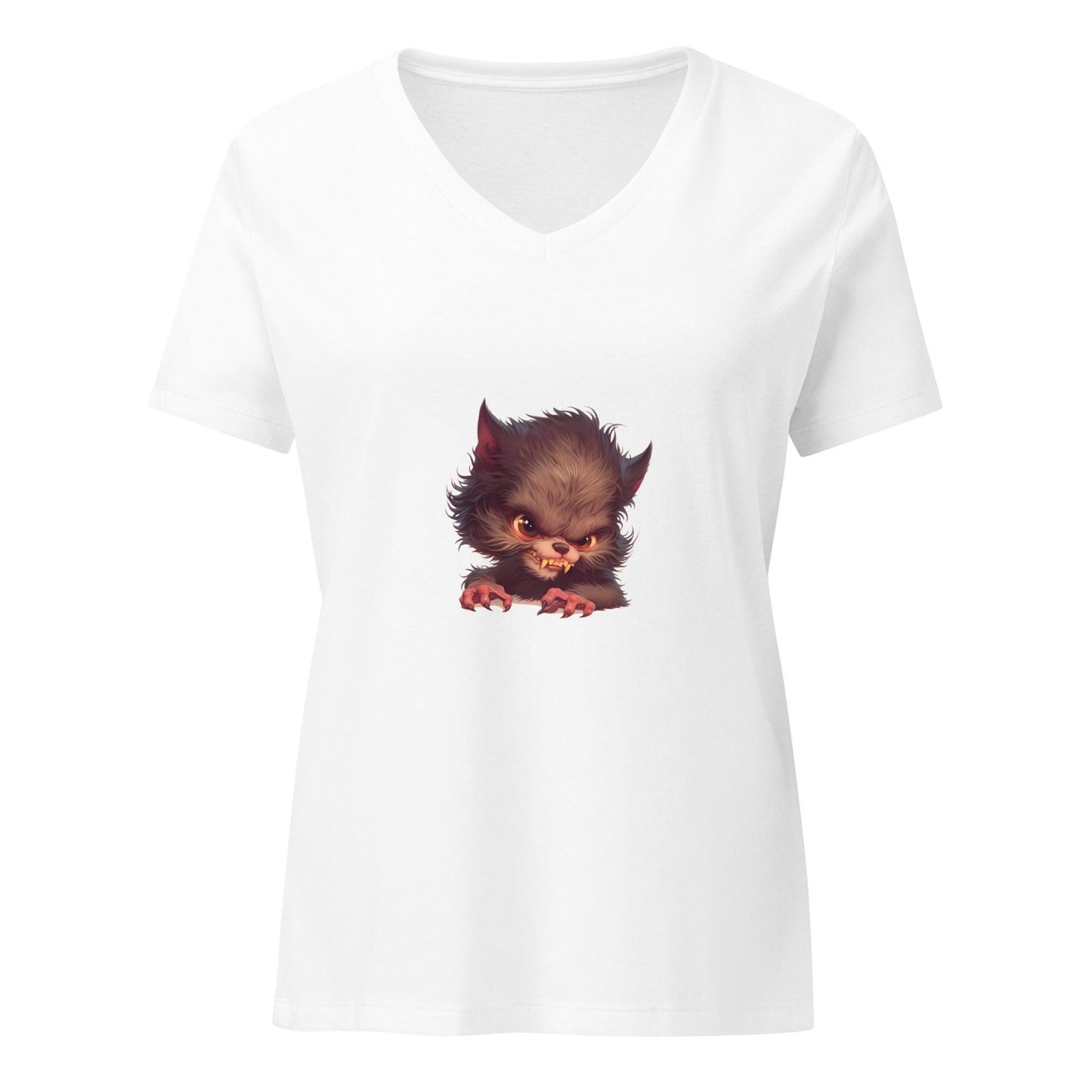 Howl-arious Head Relaxed V-Neck Tee 🐺 - Whippie's