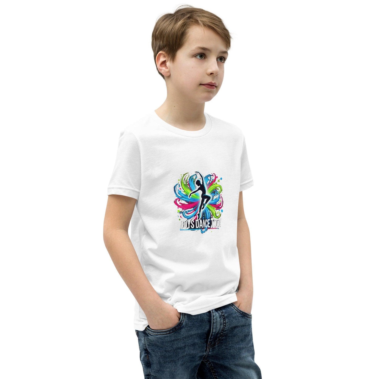 Boys Dance Too - Lyrical - Youth Short Sleeve T-Shirt - Whippie's