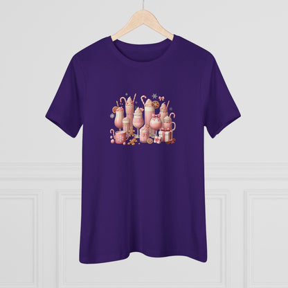 💖☕ Pretty in Pink Holiday Coffee ❄️🎀 - Women's Softstyle Tee - Whippie's