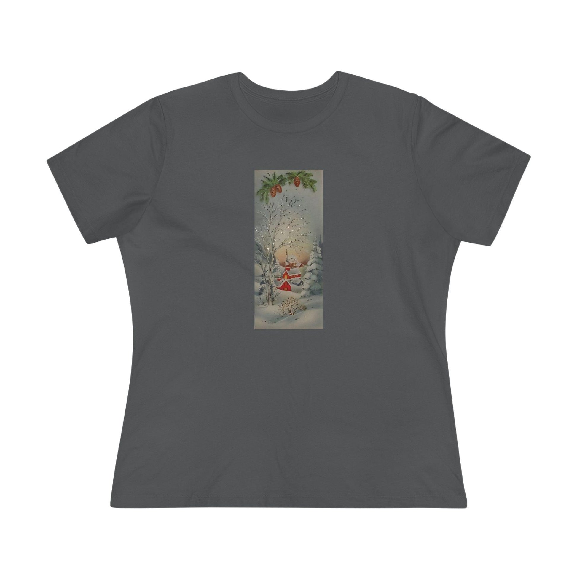 Glittery Winter Village Tee - Sparkle This Season! ✨🎄 Women's Softstyle Tee - Whippie's