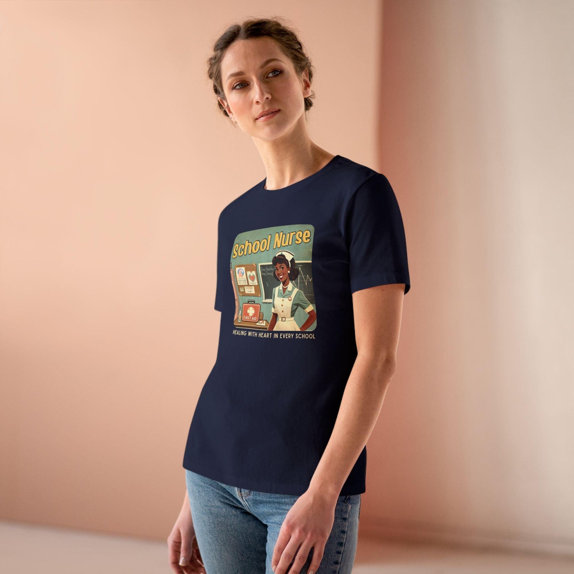 School Nurse Hero Tee (2) - Healing with Heart in Every School 🩺❤️ - Whippie's