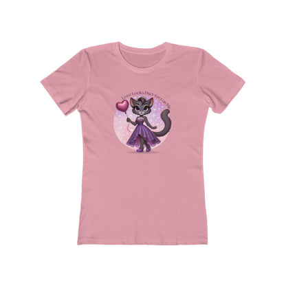 💖 Love Looks Purr-fect on Me 😻 Women's Boyfriend Tee ✨ Feline fine and ready to shine! - Whippie's