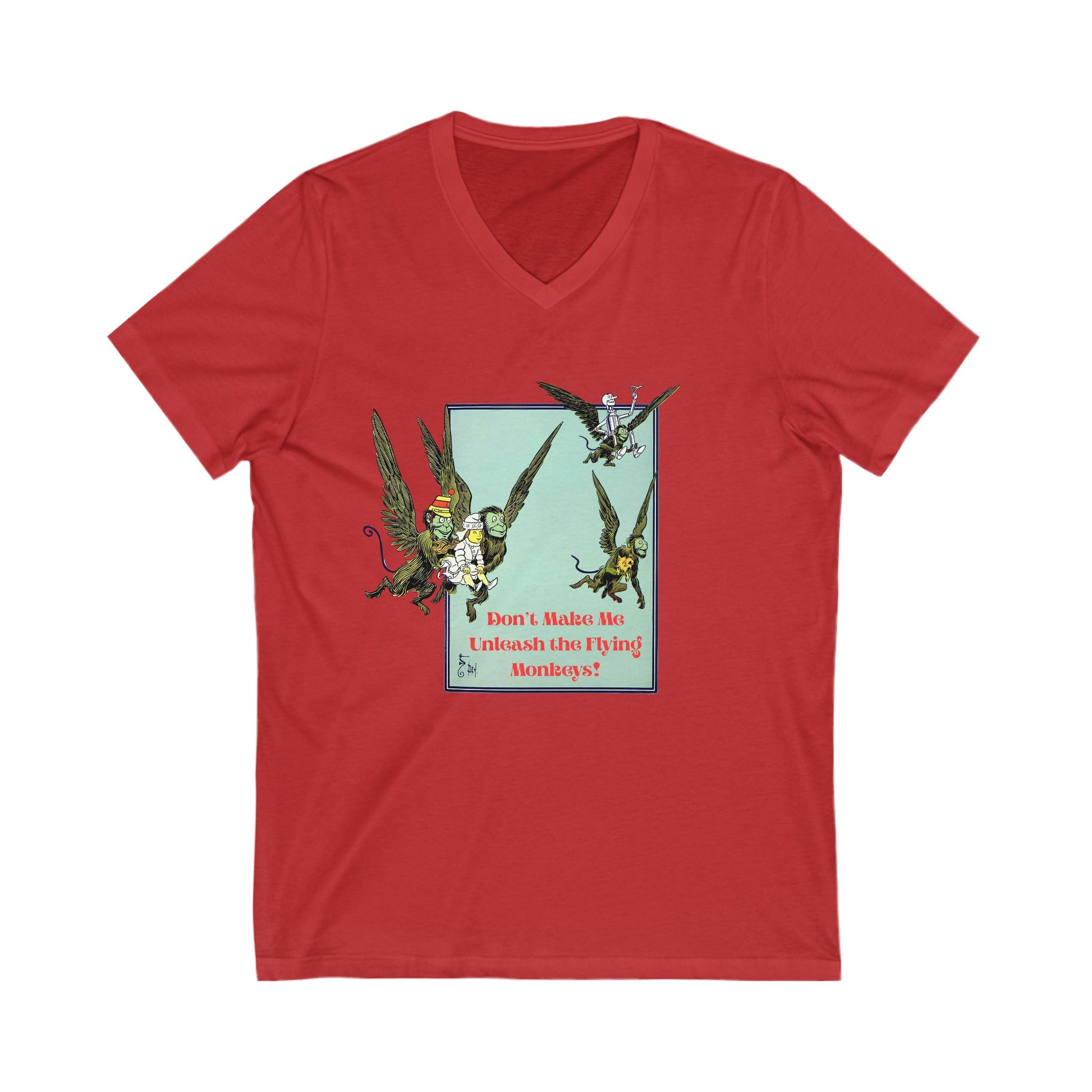 Wizard of Oz Don't Make Me Unleash the Flying Monkeys - V-neck Tee - Whippie's
