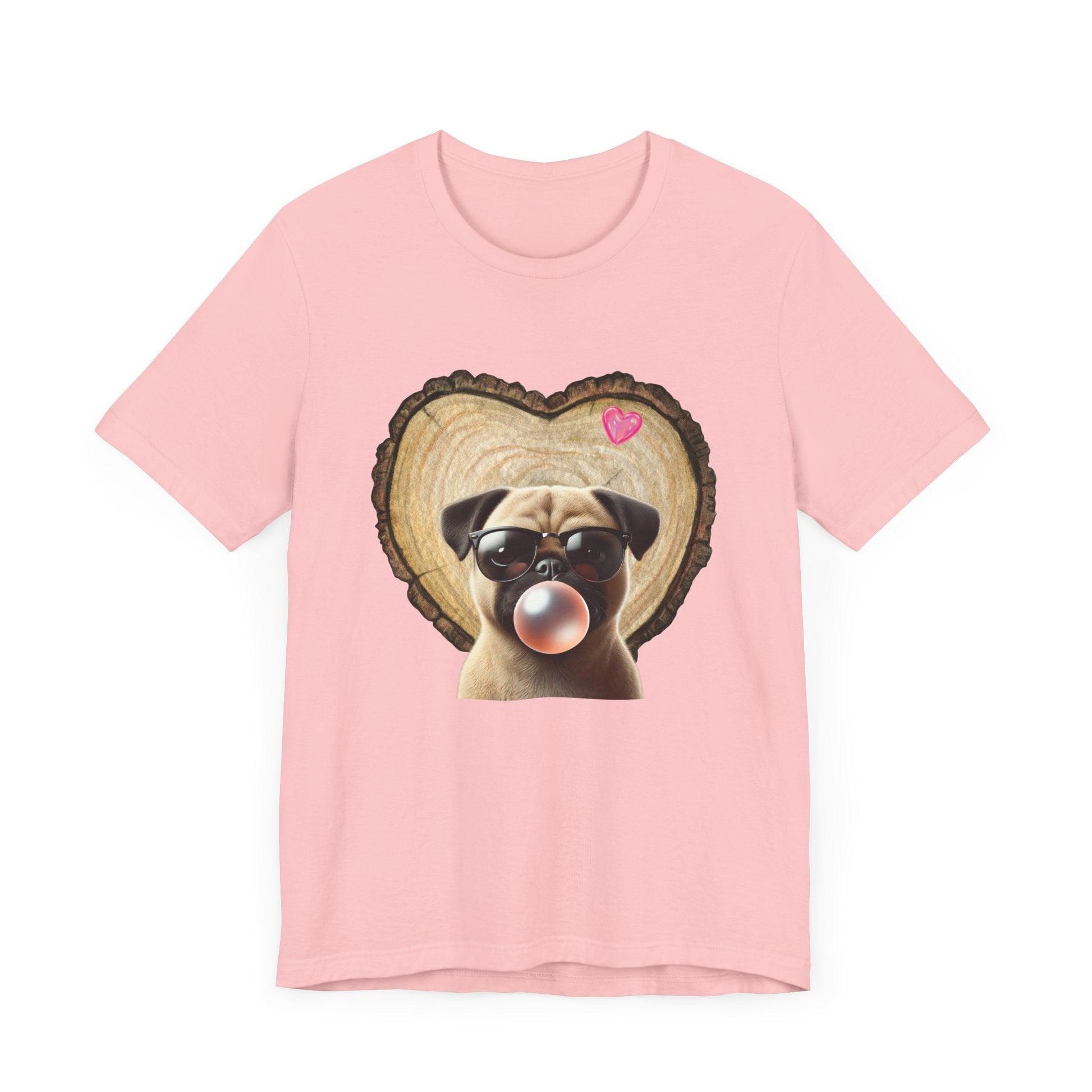 Pug Love - Unisex Jersey Tee - 🐶💕 Spread the Love with a Bubbly Pug! 💕🐶 - Whippie's