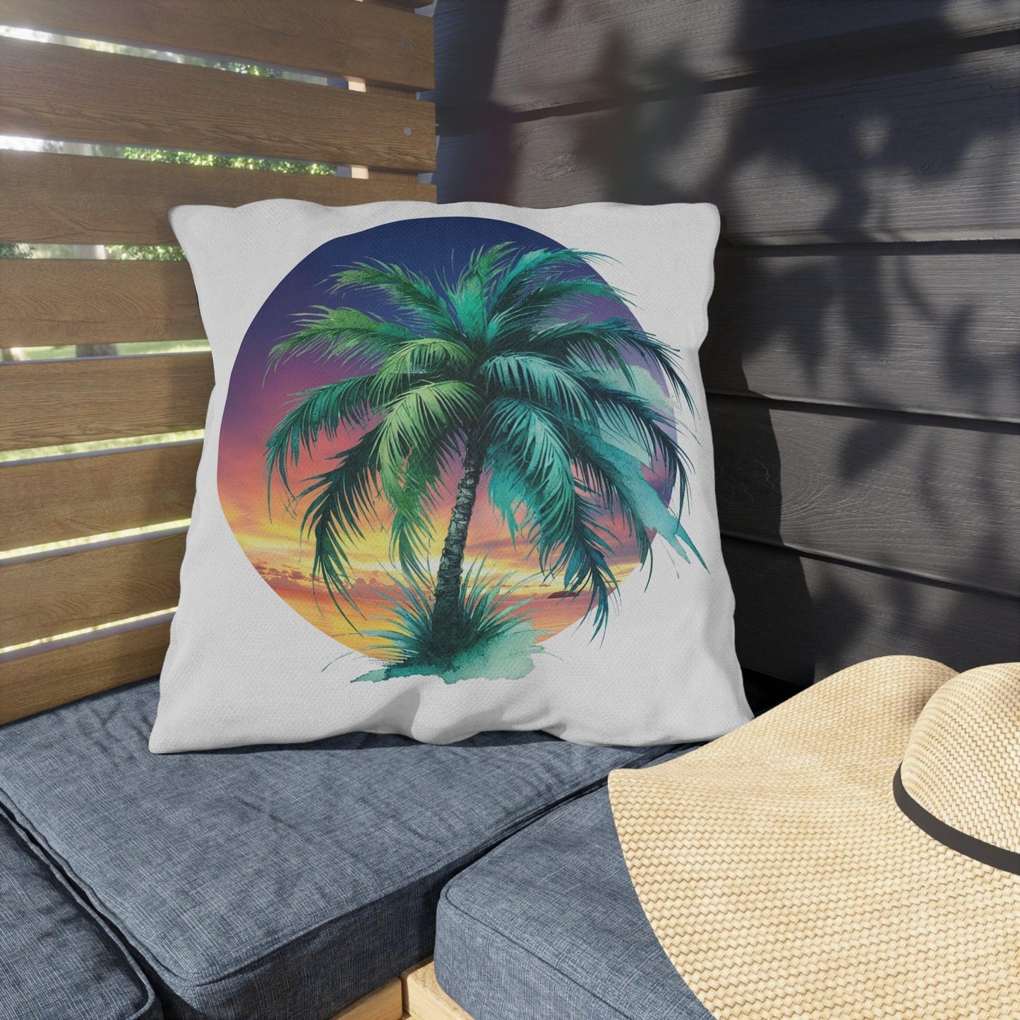 🌅 Tropical Sunset Paradise 🌴 Outdoor Pillow ✨ Bring the tropical vibes home! - Whippie's