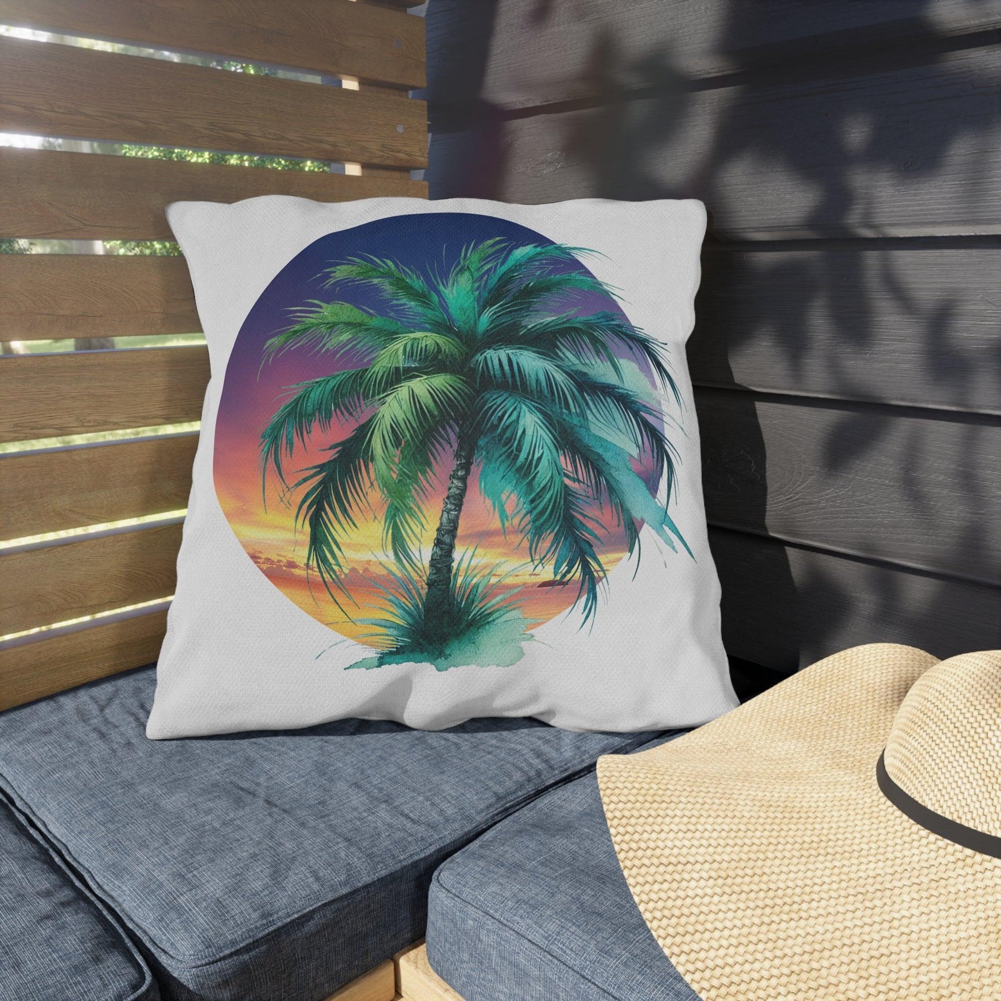 🌅 Tropical Sunset Paradise 🌴 Outdoor Pillow ✨ Bring the tropical vibes home! - Whippie's