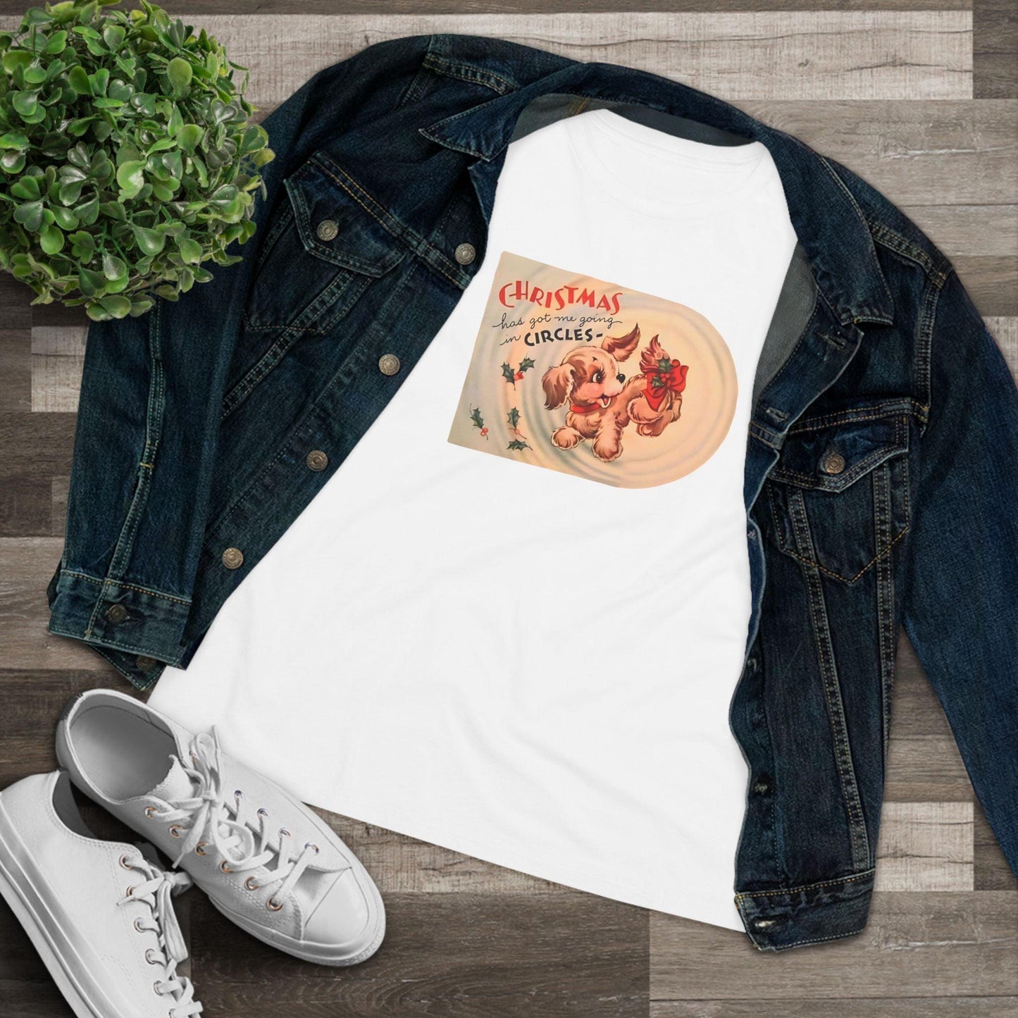 Christmas Has Me Going in Circles - Women's Softstyle Tee - Whippie's