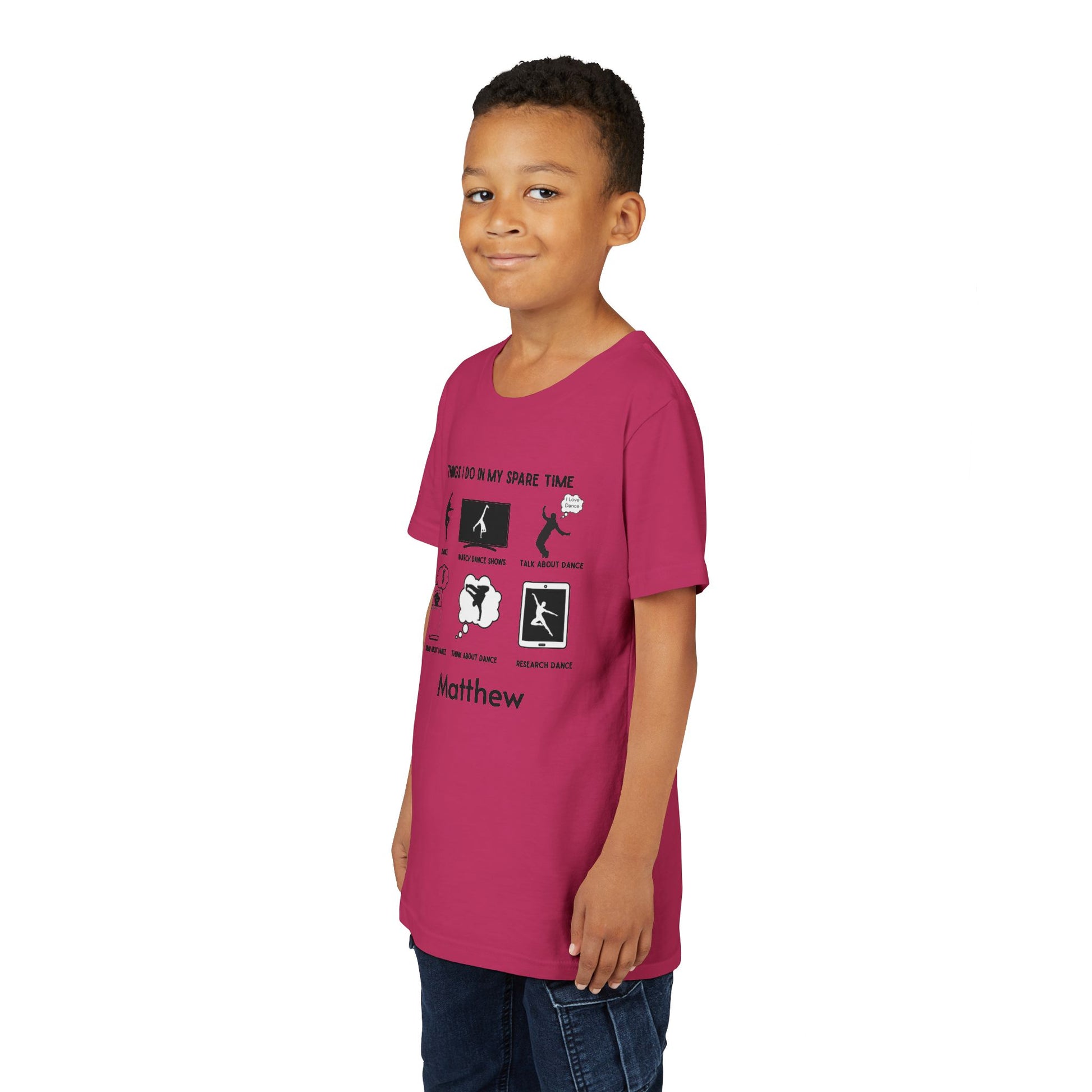 My Spare Time = Dance Time Boys' Youth Tee - Personalizable - Whippie's