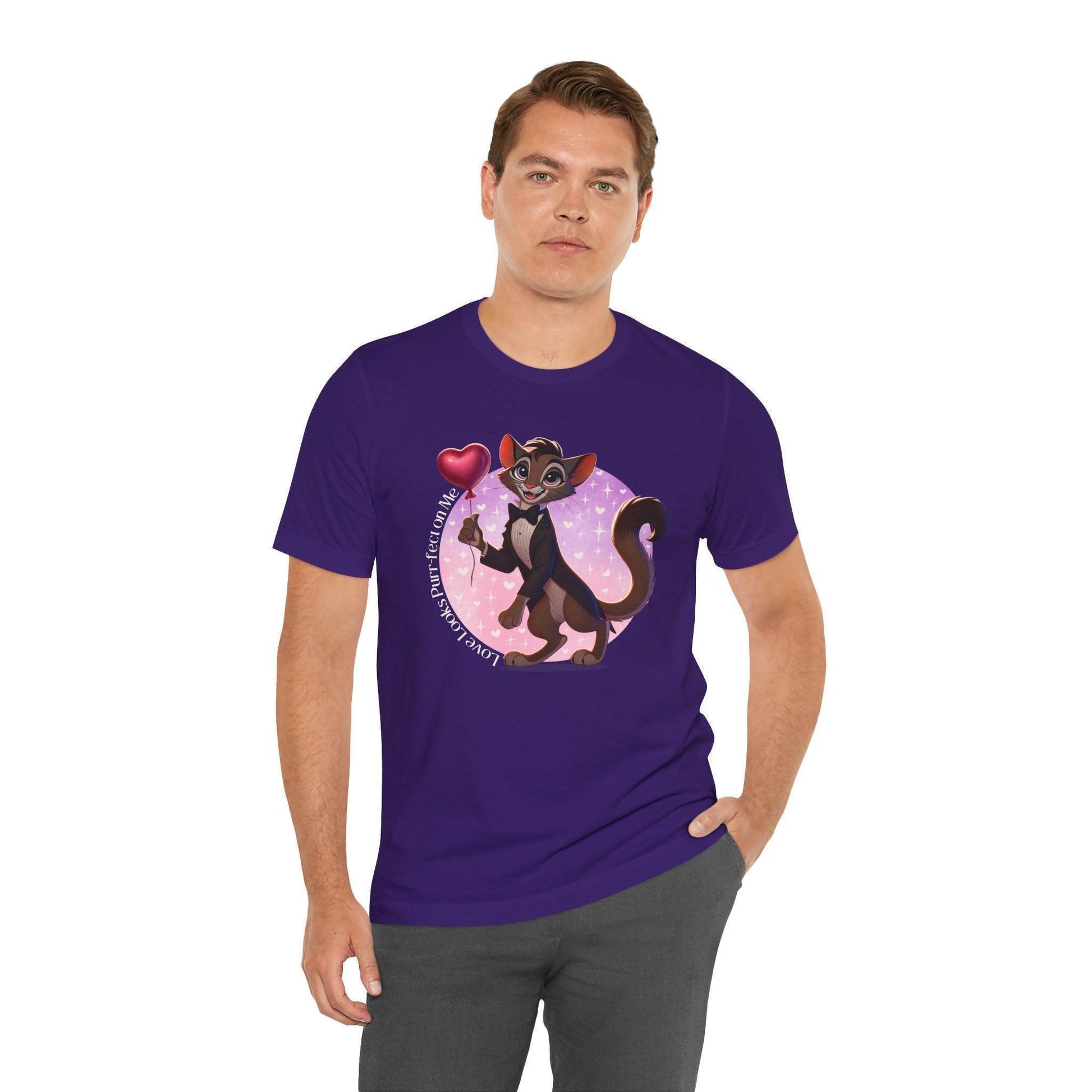💖 Love Looks Purr-fect on Me 😻 Unisex Jersey Tee ✨ Feline fine and ready to shine! - Whippie's