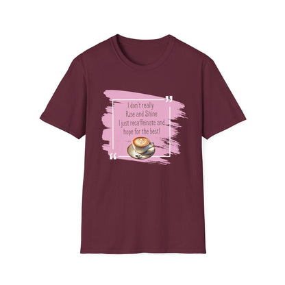 Recaffeinate & Hope Unisex Tee - But First, Coffee! ☕️💖 - Whippie's