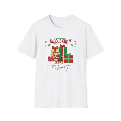 Middle Child, The Favorite 🎁🐶 Yorkie - Unisex Tee! 🎁👑 - Whippie's