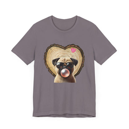 Pug Love - Unisex Jersey Tee - 🐶💕 Spread the Love with a Bubbly Pug! 💕🐶 - Whippie's