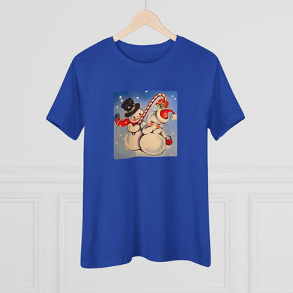 Snow Couple Mistletoe - Women's Softstyle Tee - Whippie's