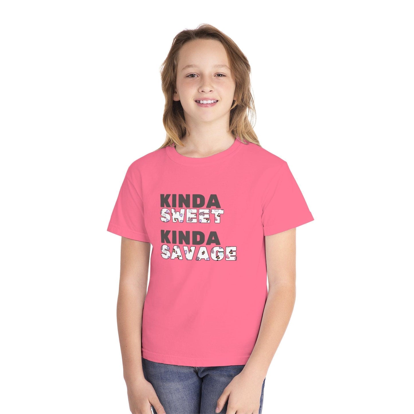 ✨ Kinda SWEET Kinda SAVAGE 😎 Youth Midweight Tee 💖 - Whippie's