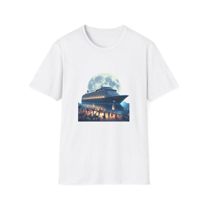 Moonlight Cruise Party 🛳️ Unisex T-Shirt - Dance the Night Away! 🌕 - Whippie's