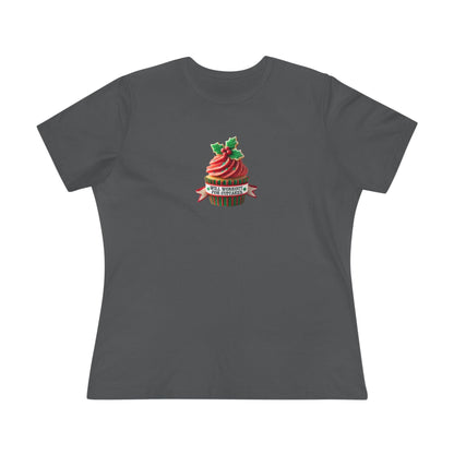 Will Workout for Cupcakes - Christmas Edition - Fuel Your Fitness! 🧁💪🎄 - Women's Softstyle Tee - Whippie's