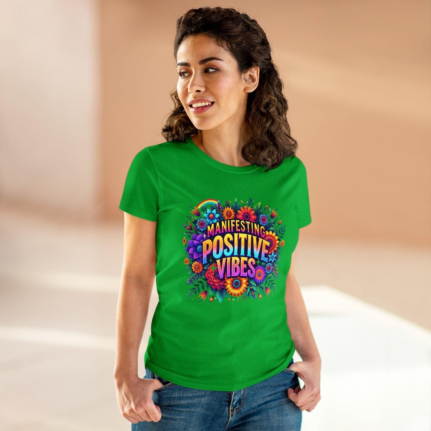 ✨ Manifesting Positive Vibes 🌈 Women's Tee 🌼 - Whippie's