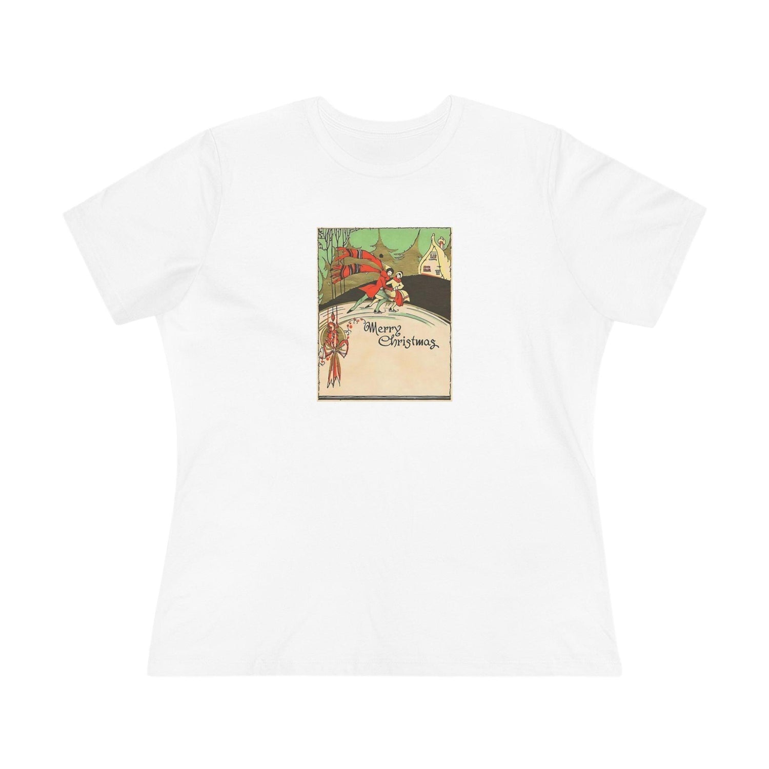Merry Christmas - Ice Skating Couple - Women's Tee - Whippie's