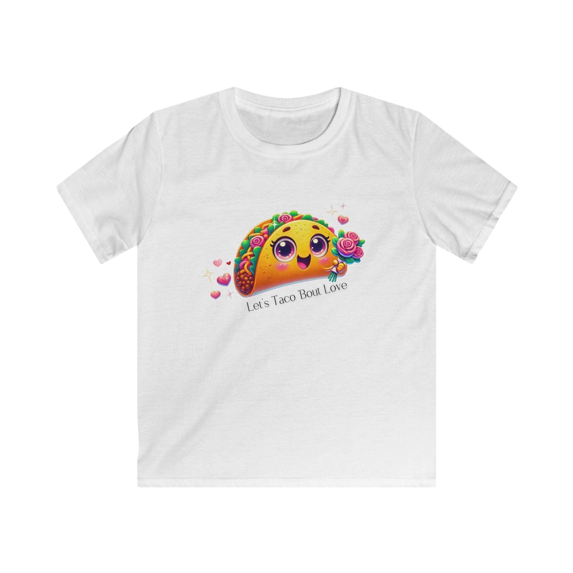 🌮 Let's Taco 'Bout Love 💖 Kids Softstyle Tee ✨ Spread the love this Valentine's Day! - Whippie's