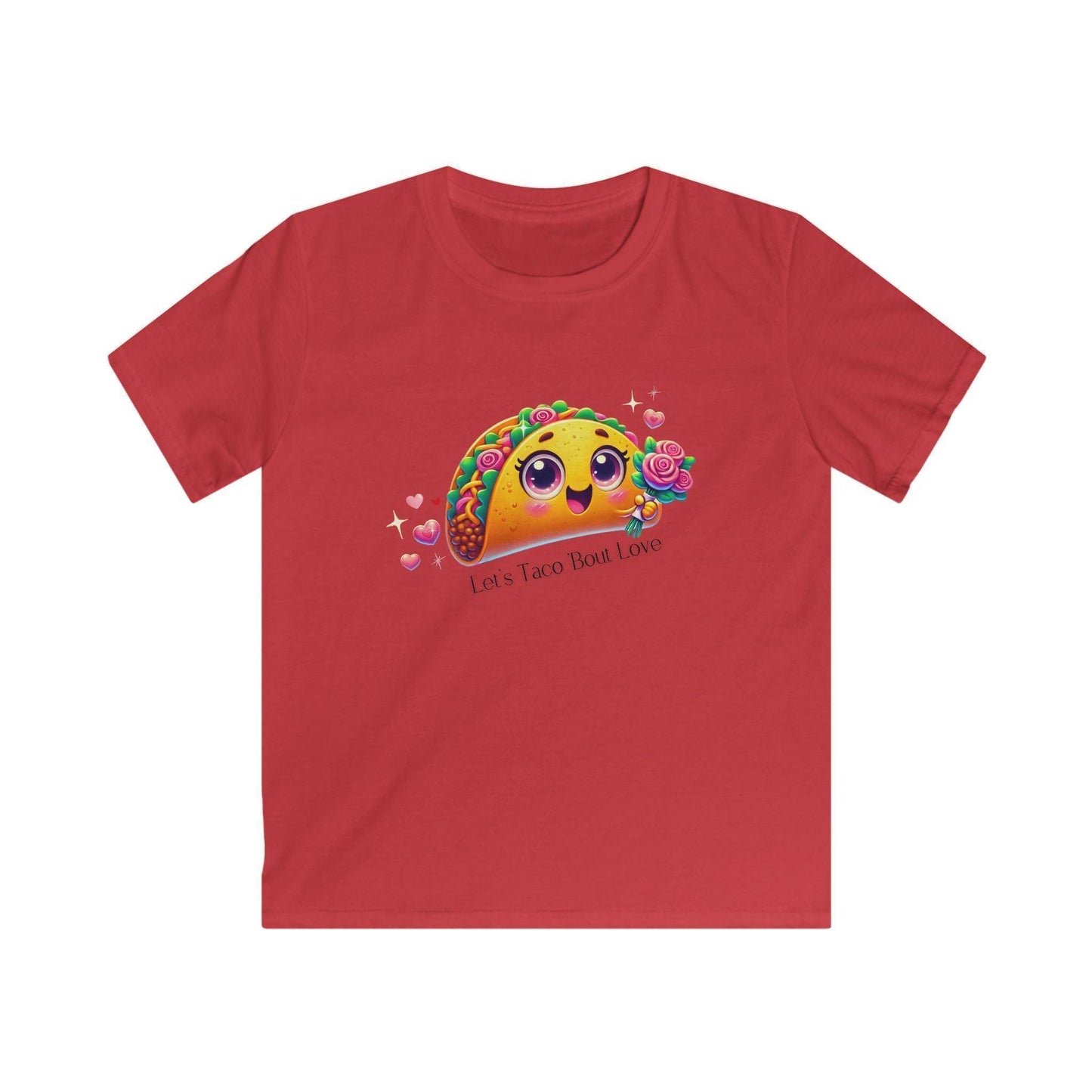 🌮 Let's Taco 'Bout Love 💖 Kids Softstyle Tee ✨ Spread the love this Valentine's Day! - Whippie's