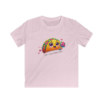 🌮 Let's Taco 'Bout Love 💖 Kids Softstyle Tee ✨ Spread the love this Valentine's Day! - Whippie's
