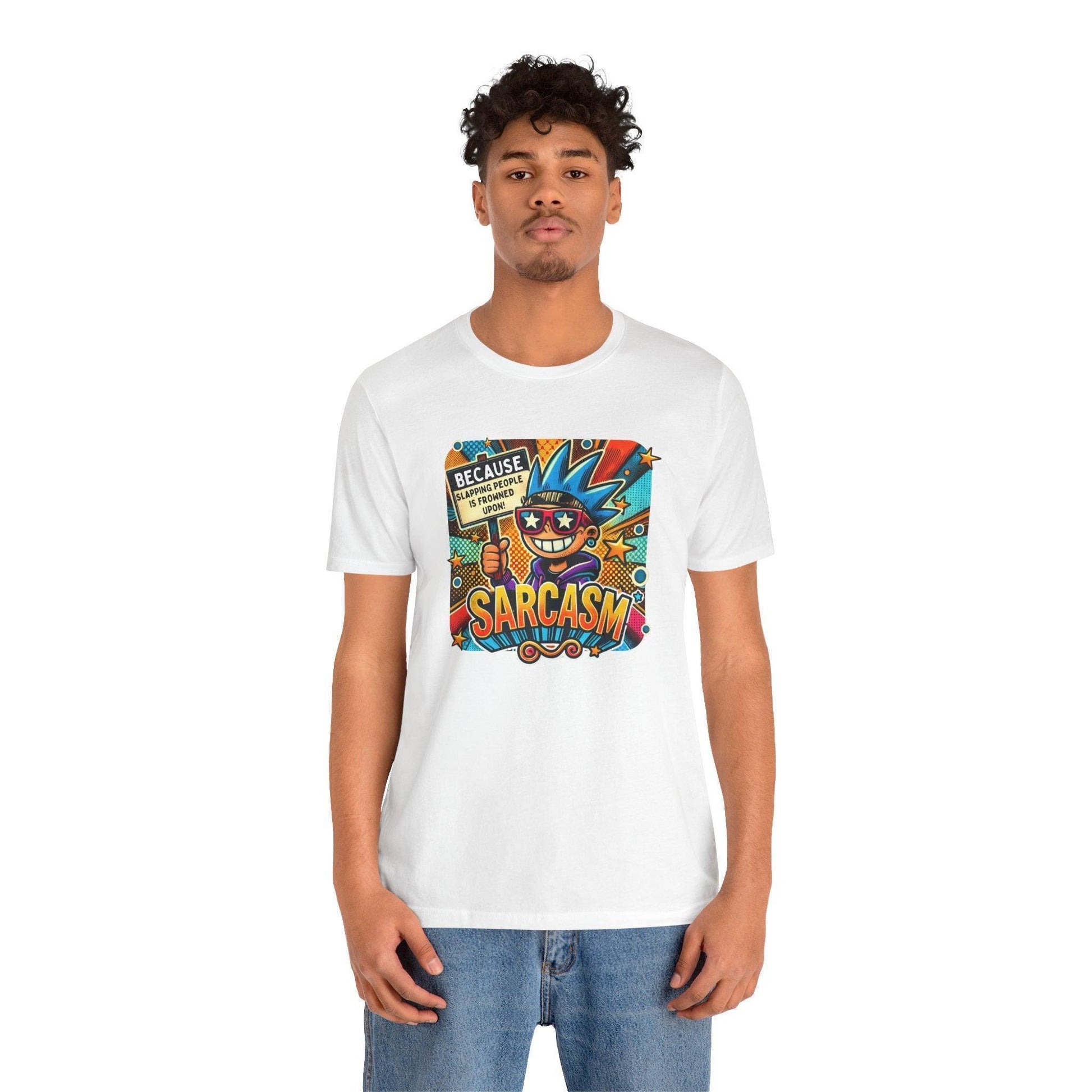 🎭 Sarcasm: It's Better Than Slapping 😉 Unisex Jersey Tee ✨ - Whippie's