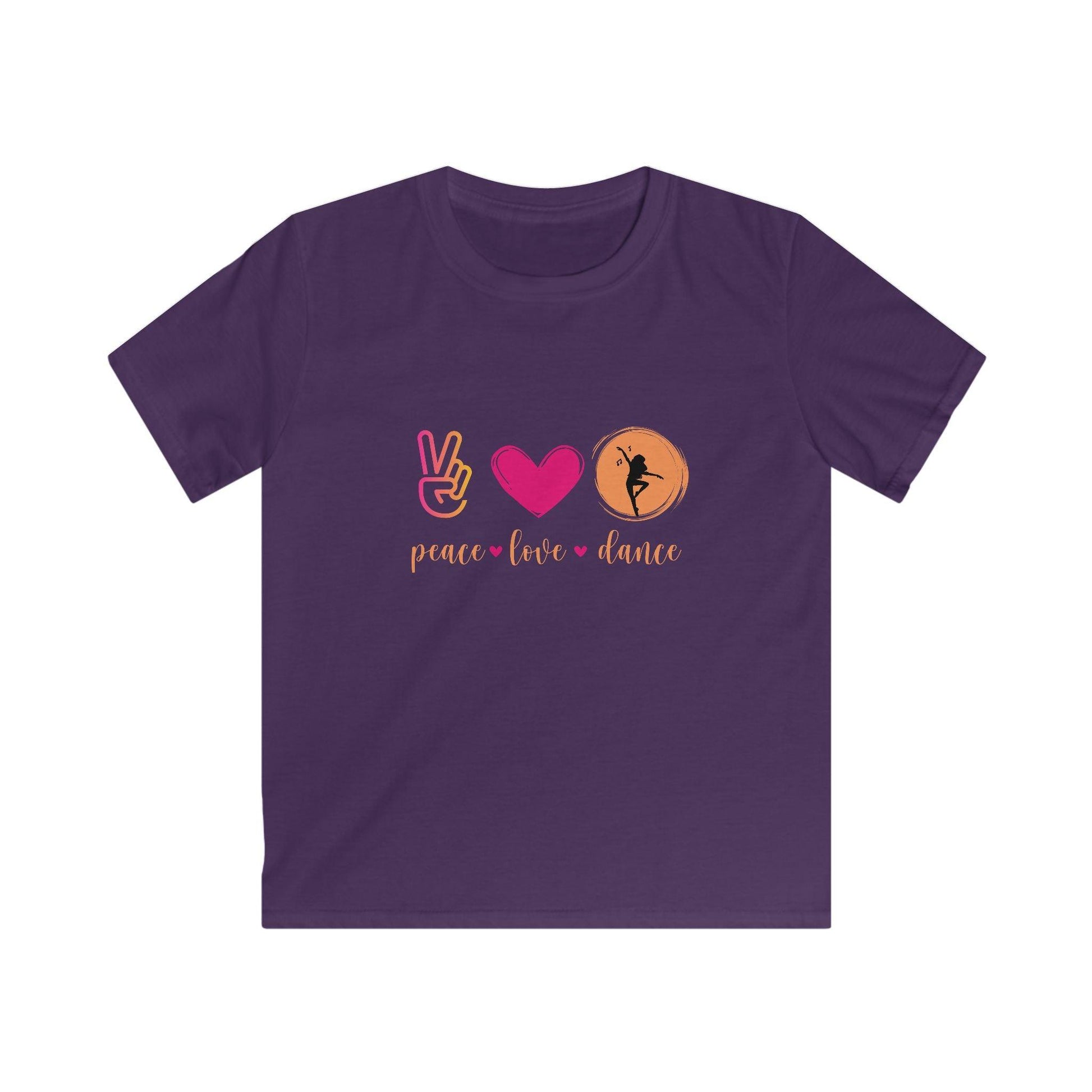 Peace, Love & Dance Youth Tee - ✌️❤️💃 Express Yourself Through Movement! 💃❤️✌️ - Whippie's