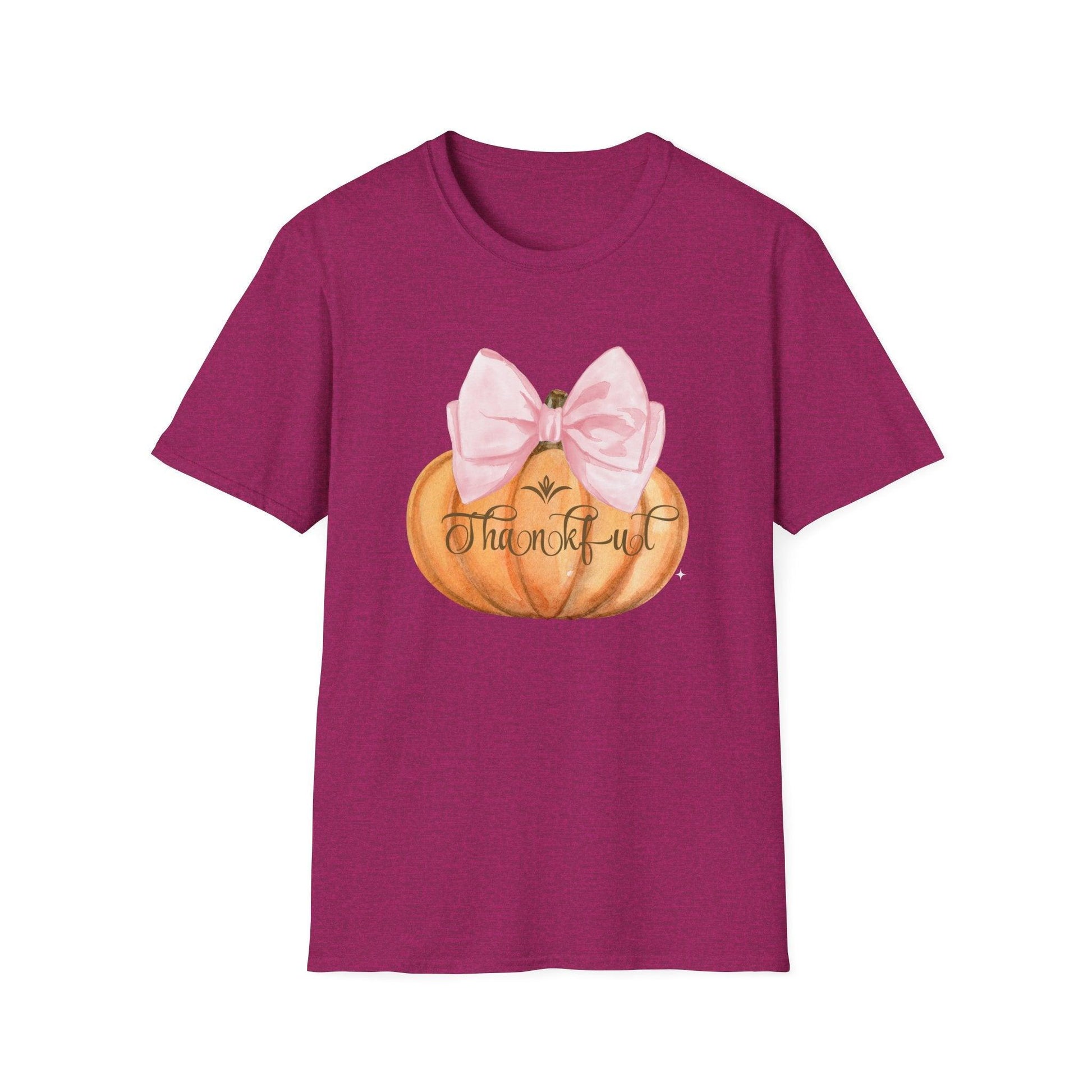 Thankful Pumpkin - A Heart Full of Gratitude! 🧡🎀 Unisex Tee - Whippie's