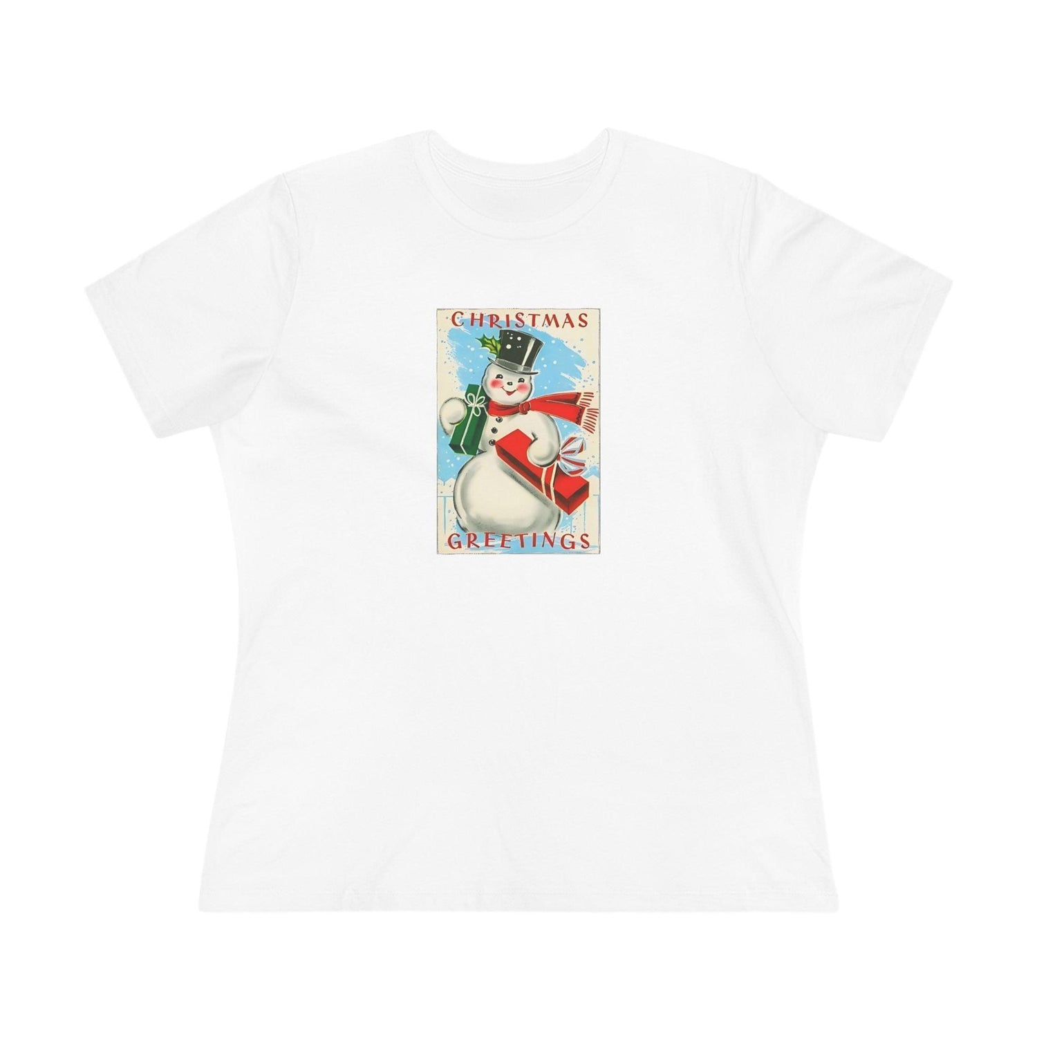Christmas Greetings - Snowman - Women's Tee - Whippie's
