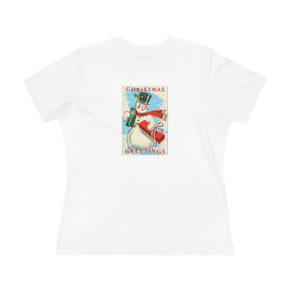 Christmas Greetings - Snowman - Women's Tee - Whippie's