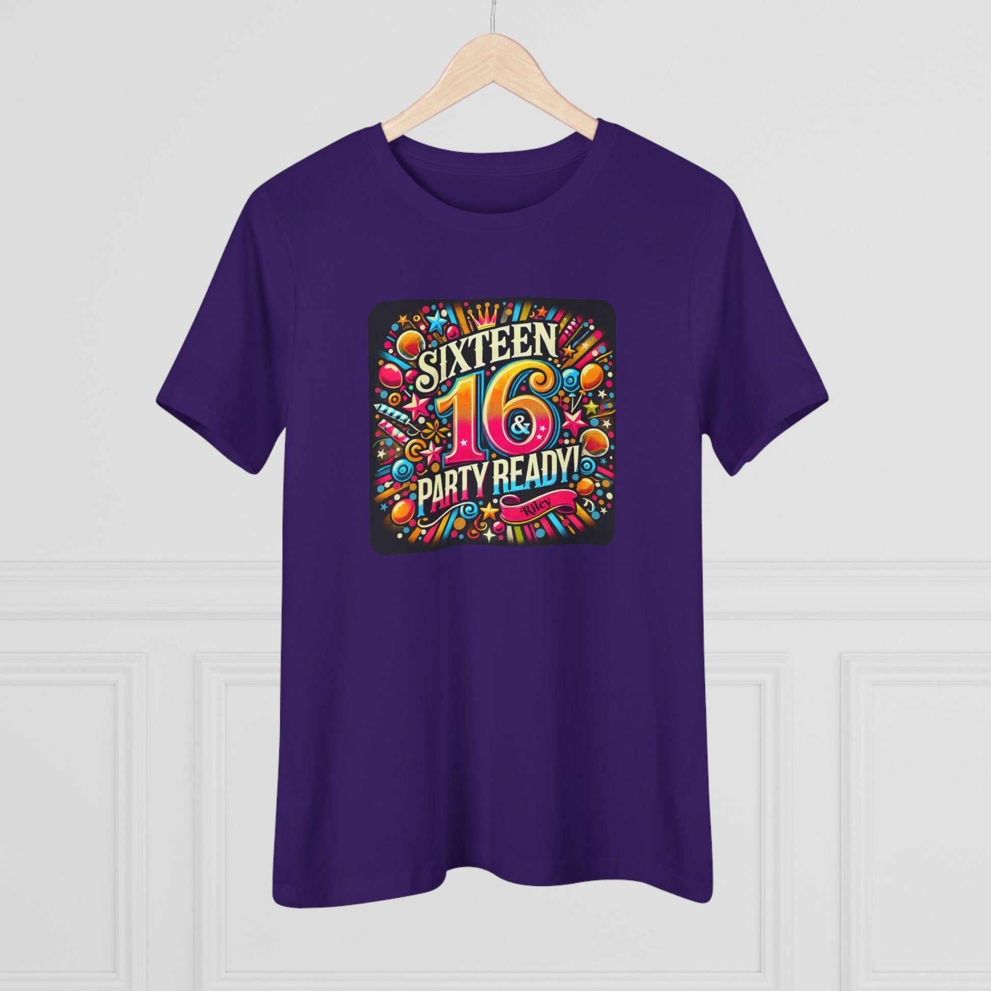 Sweet 16 & Party Ready - Women's Softstyle Tee - Personalizable - Whippie's