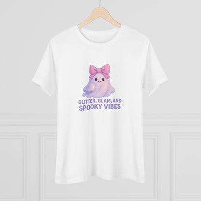 Glitter, Glam, & Spooky Vibes Women's Relaxed Tee - Whippie's